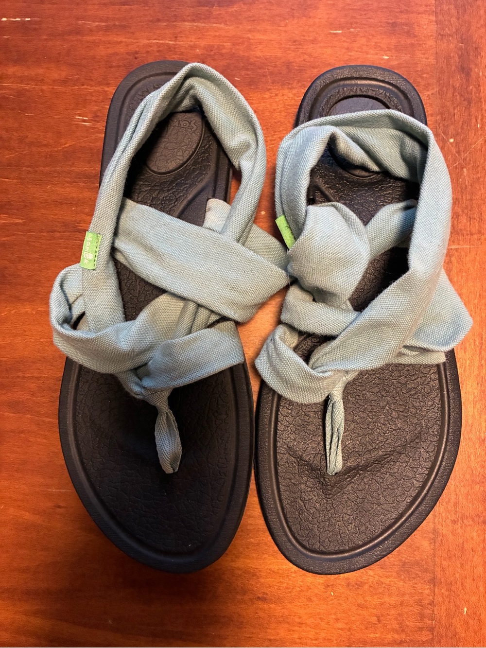 Sanuk Women's Light Blue Strap Flip Sandals
